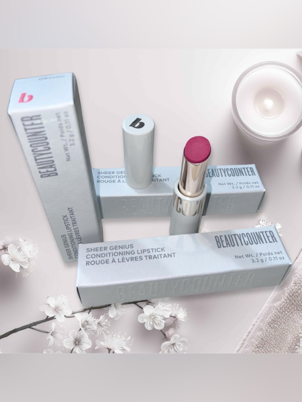 beautycounter Sheer Genius Conditioning Lipstick - Orchid